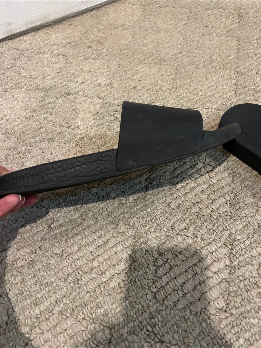 Polo by Ralph Lauren Black Slide with White Pony Logo